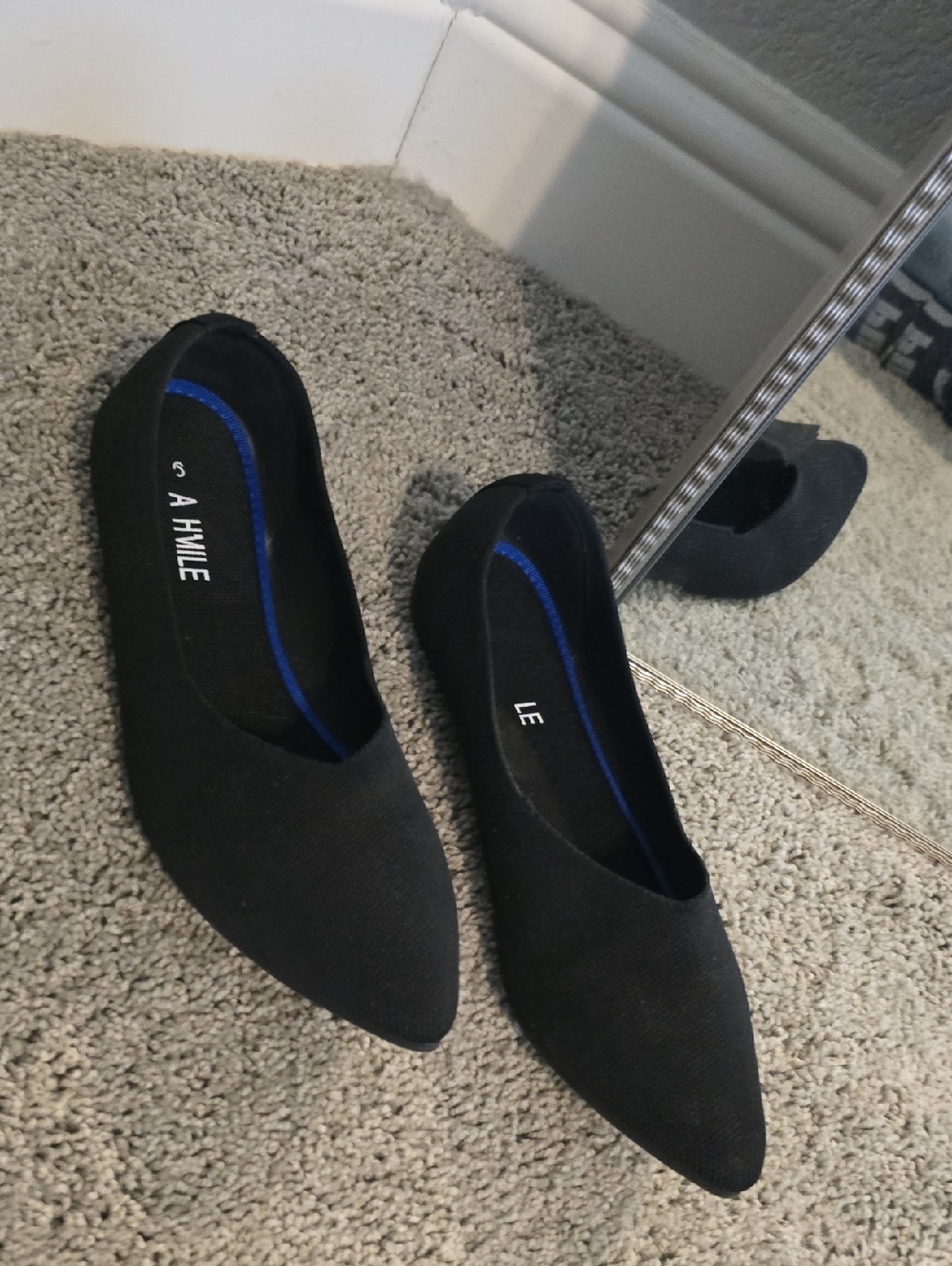Pointed Toe Knit Flat